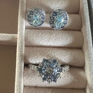 Bomb Party Aquamarine and Sapphire CZ